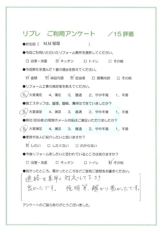 キッチンリフォーム