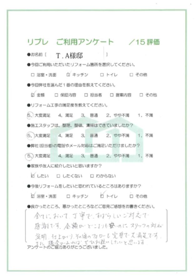 キッチンリフォーム